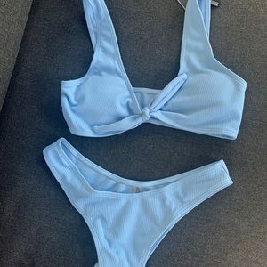 Zaful baby blue bikini